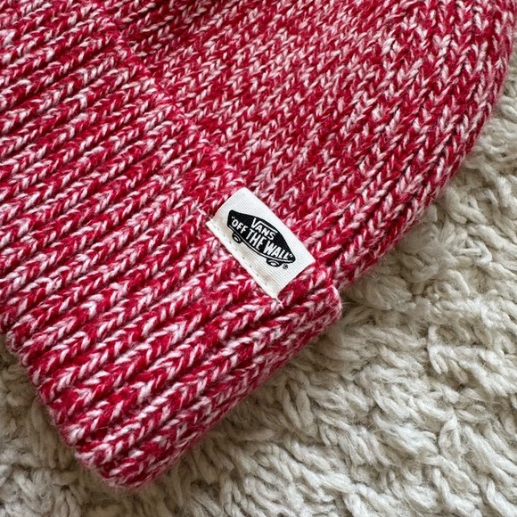 Vans Red/Pink Knit Beanie - Picture 5 of 6